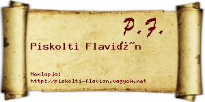 Piskolti Flavián névjegykártya